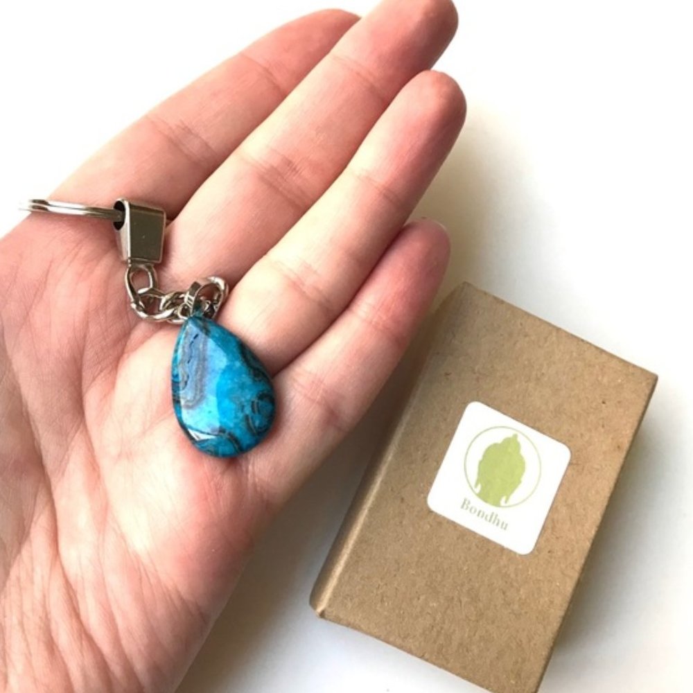 Blue Ocean Jasper Key Chain